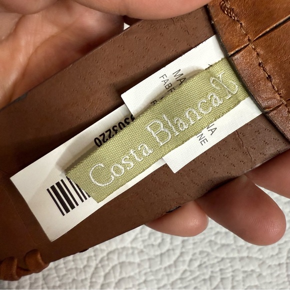 Costa Blanca Woven Brown Belt with Silver Buckle - Picture 5 of 7